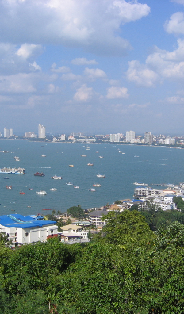 Panorama of the city at a resort in Pattaya, Thailand