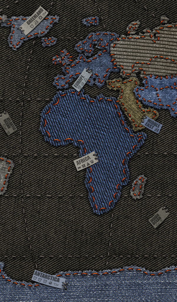 Джинсовая карта Мира