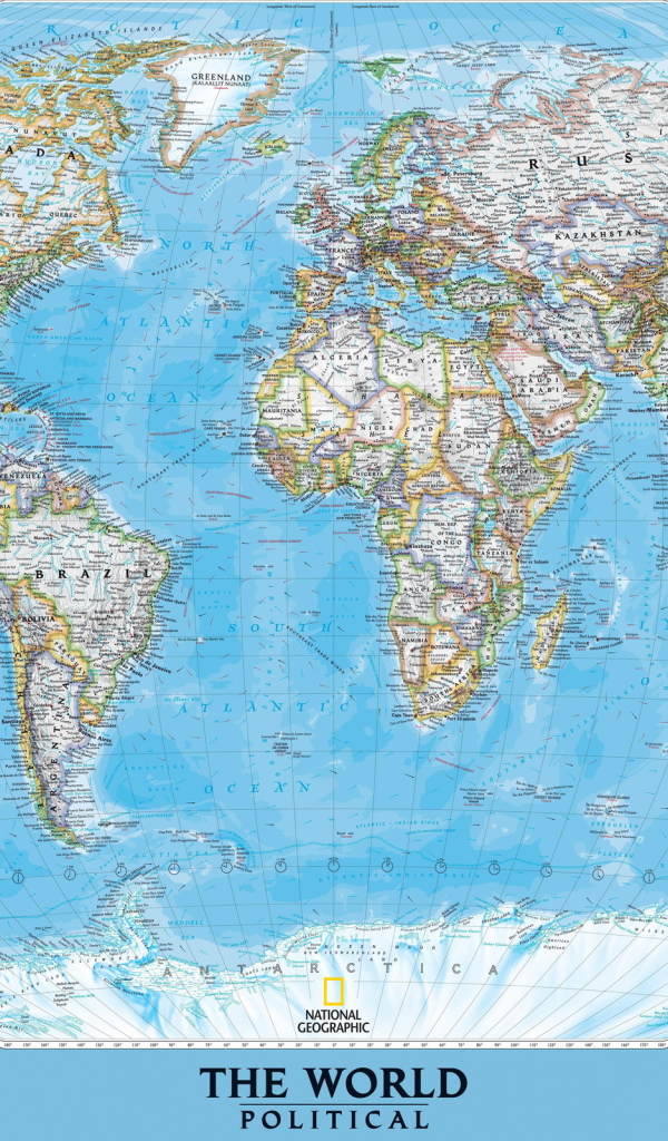 Большая подробная политическая карта Мира
