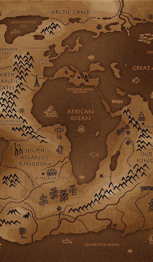 Карта наоборот суша вместо океана