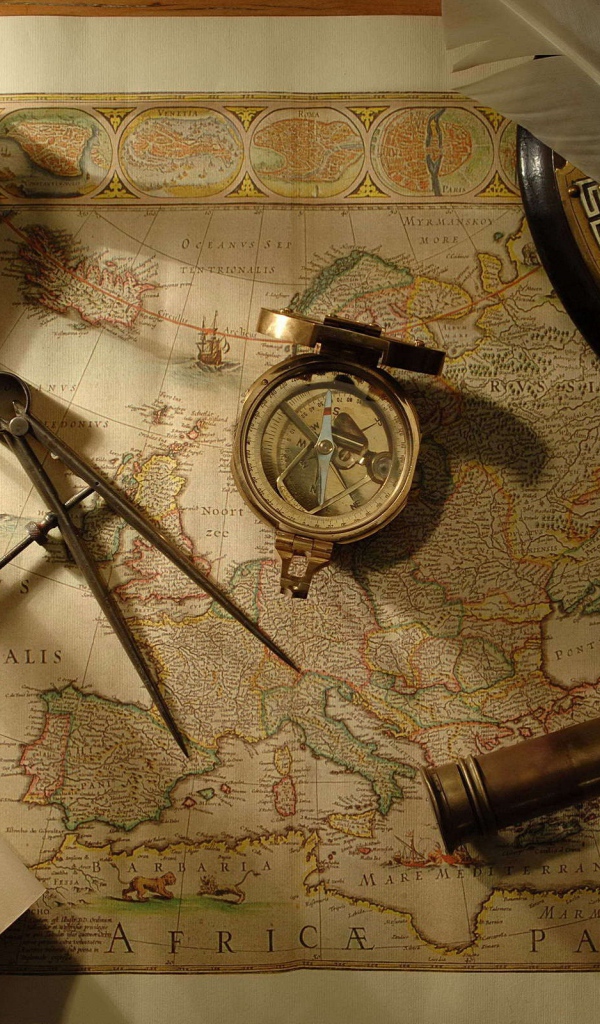 Старая карта Мира Магеллана