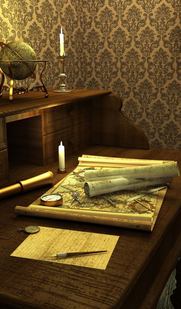 Старинная карта путешественника 