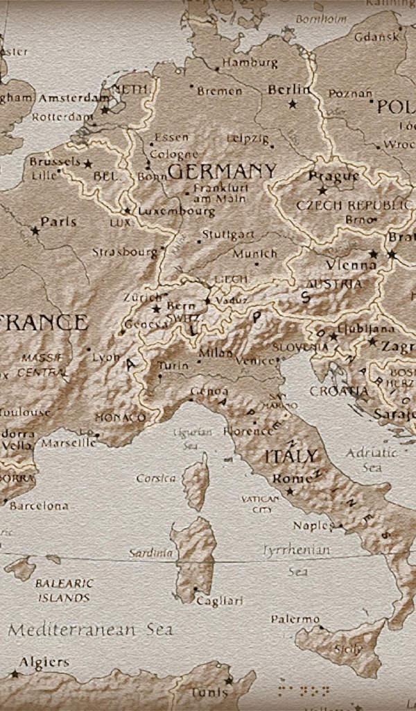 Снимок карты Мира