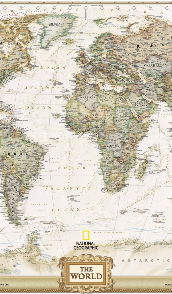 Карта Мира от National Geographic