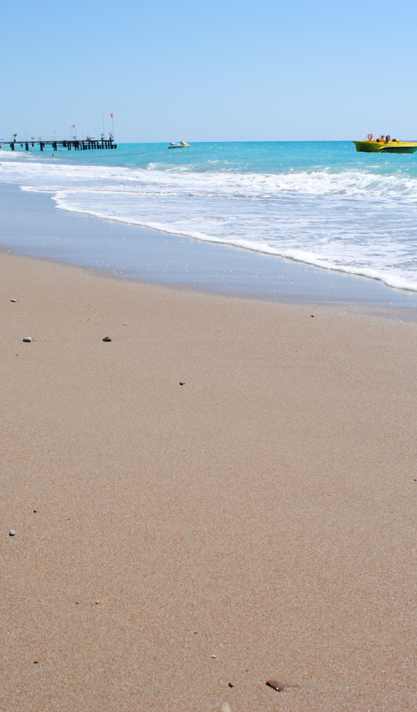 Бескрайний пляж в Белек, Турция