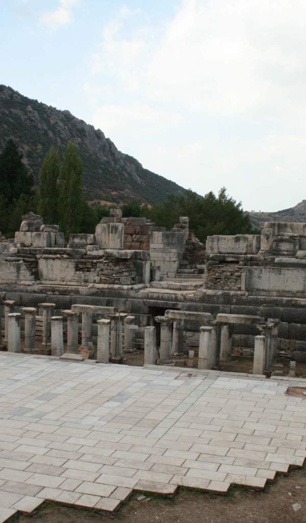 Сцена древнего театра в Эфесе, Турция