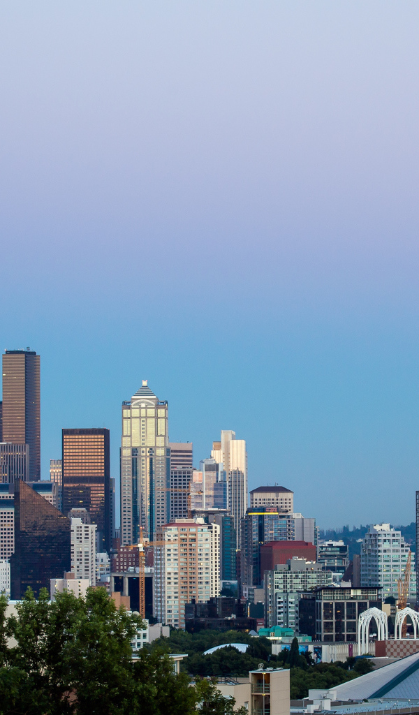 Сиэтл и стратовулкан Рейнир, США