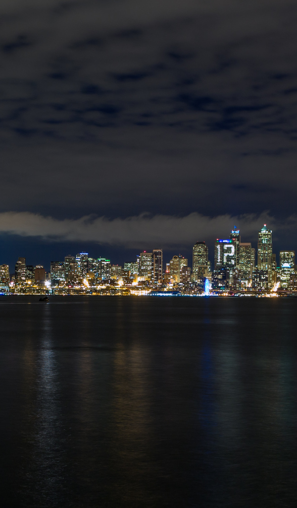 Сиэтл ночью, США