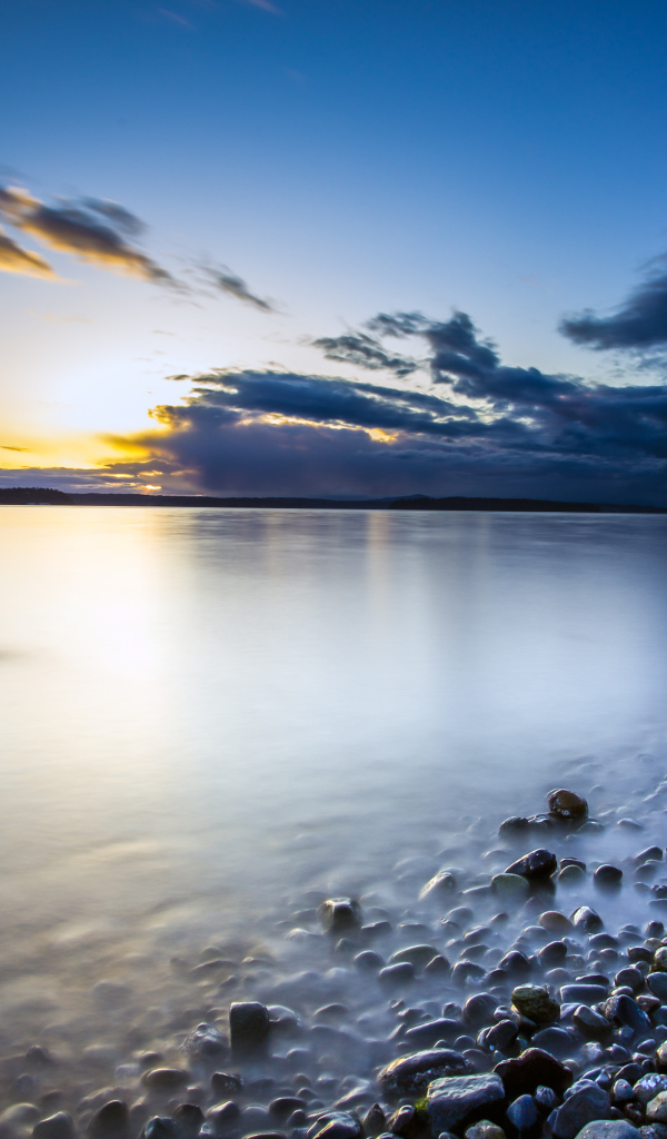 Закат в Западном Сиэтле, штат Вашингтон, США