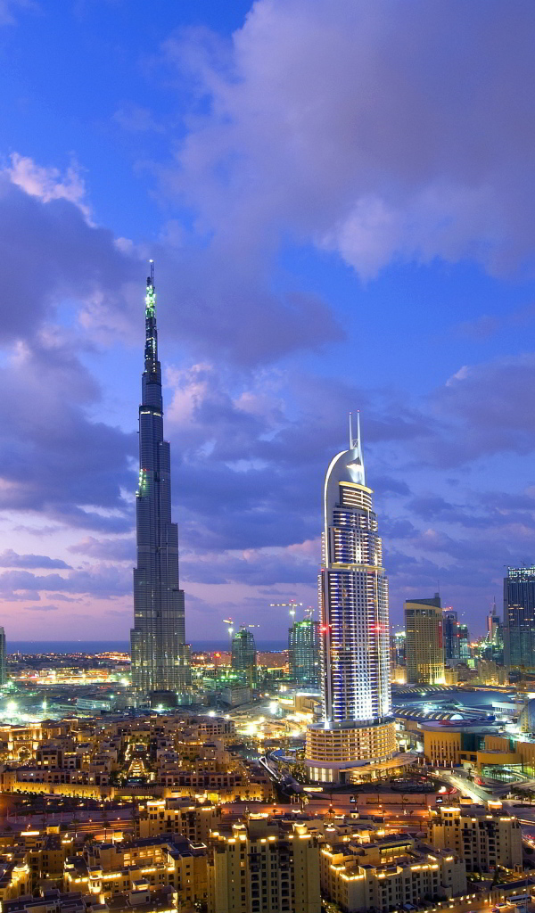 Panorama of evening Dubai