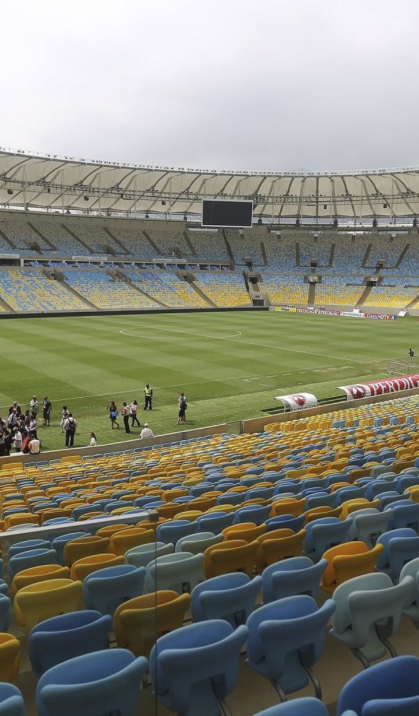 На трибуне стадиона на Чемпионате мира по футболу в Бразилии 2014