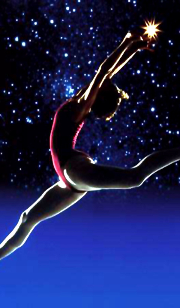 Балерина на фоне звезд