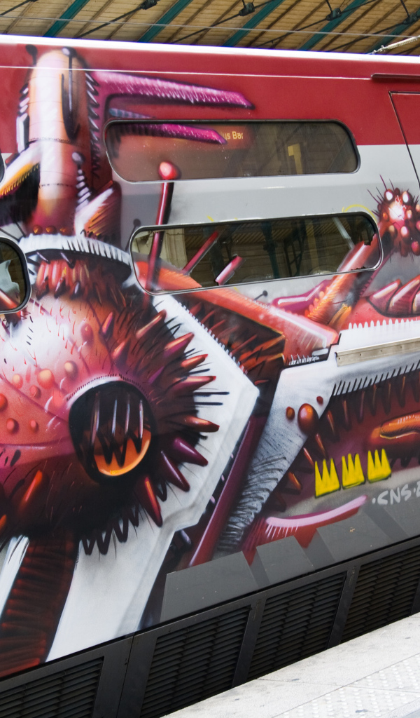 Красивое граффити на поезде