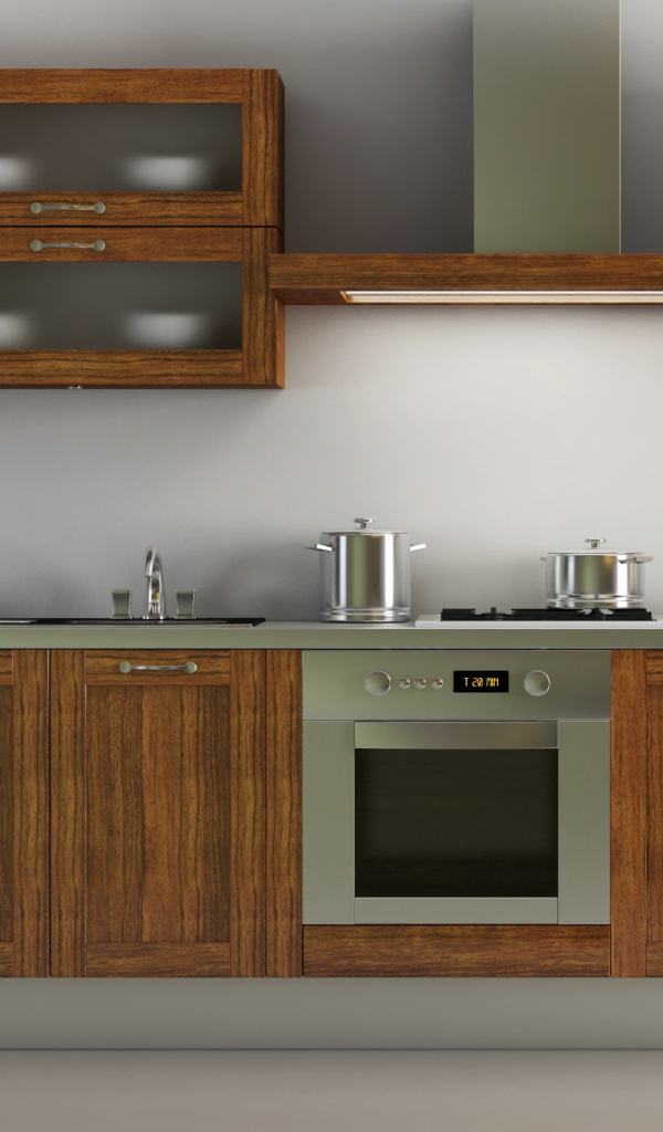 Большая коричневая кухня