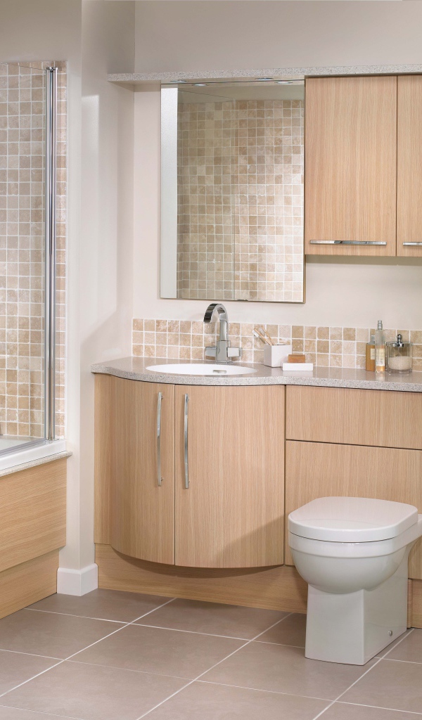 Коричневый декор ванной