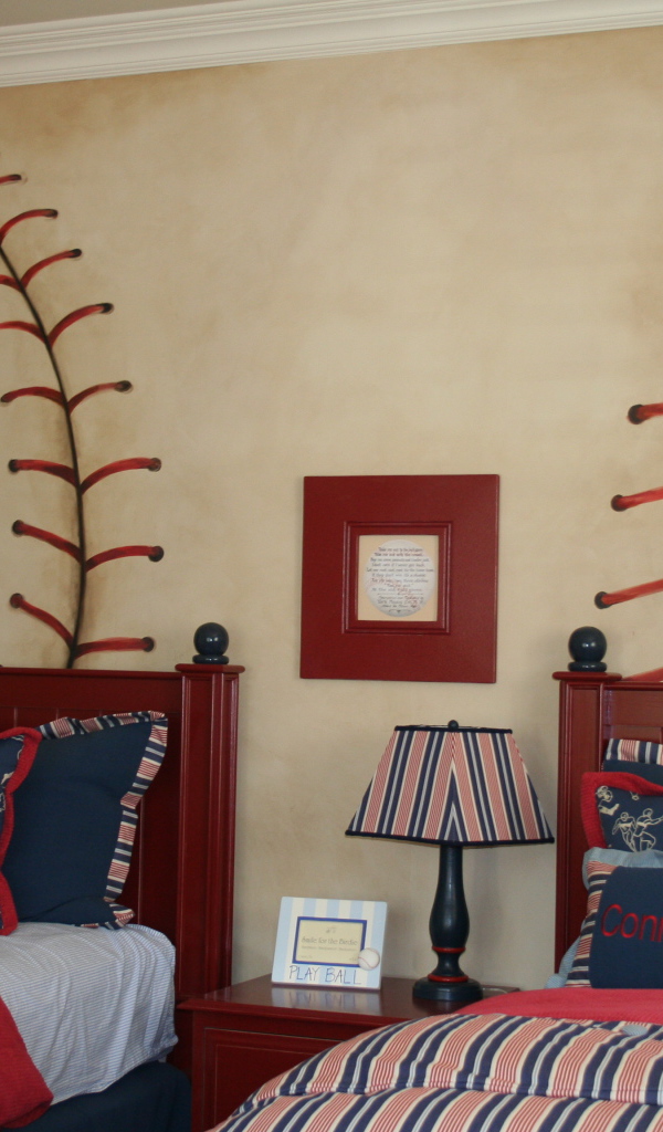 Оформление детской в стиле бейсбольного мяча