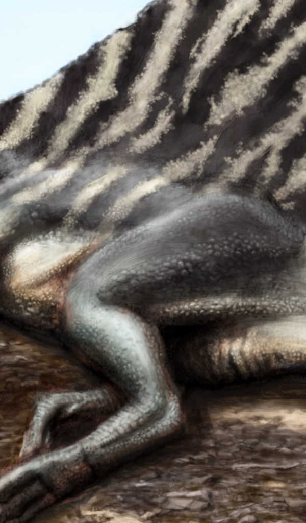 Обед динозавра на берегу реки