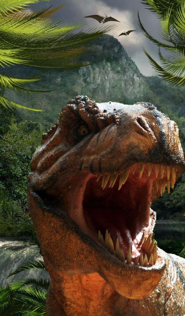 Динозавр в первобытном мире