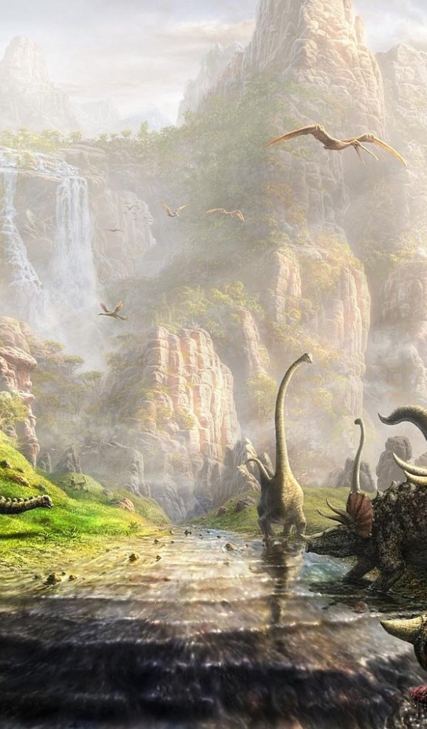 Динозавры у реки