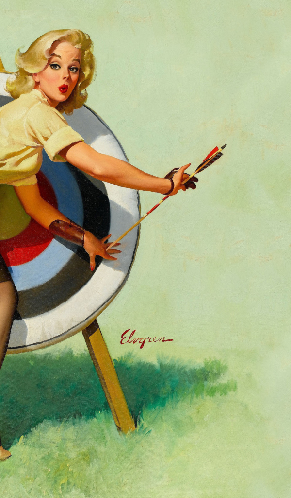 Рисунок ретро девушки