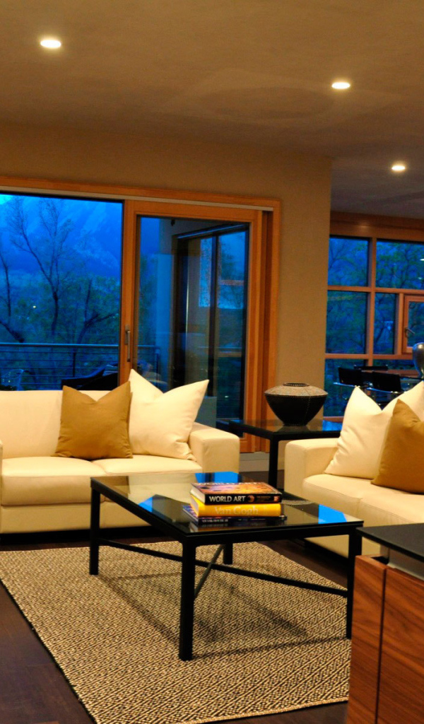 Вечерняя подсветка в гостиной