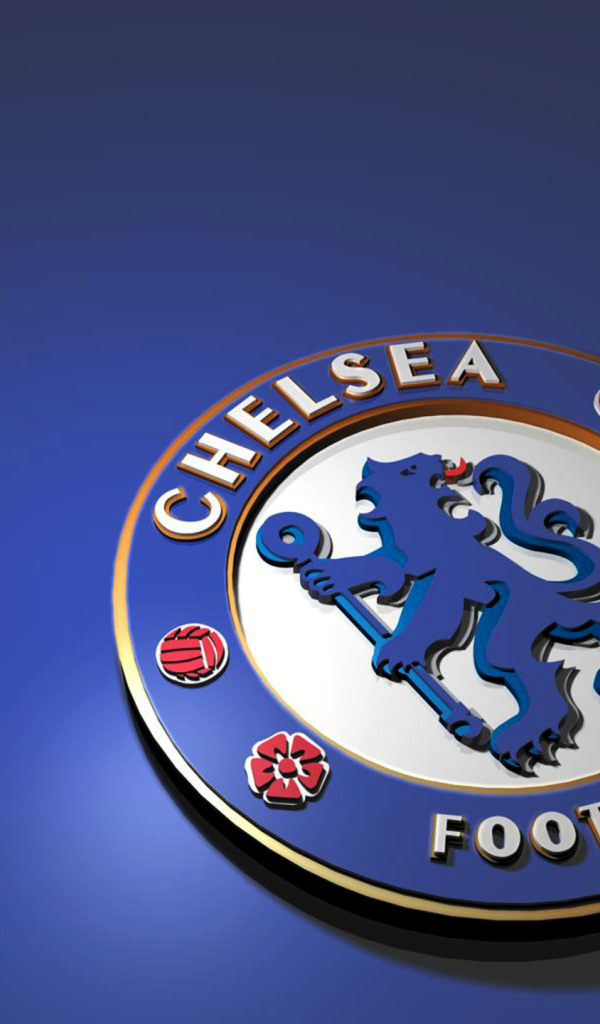 Футбольный клуб Челси логотип на синем фоне
