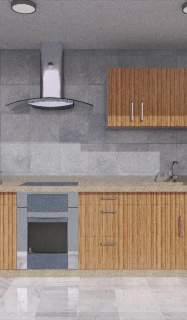 Мебель в кухне под дерево