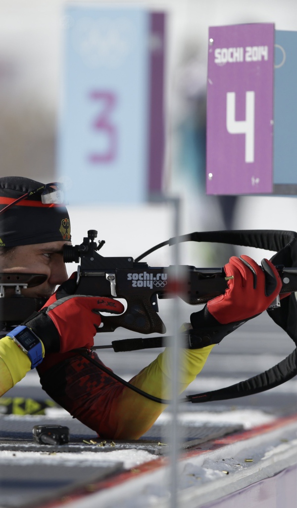 Немецкий биатлонист Арнд Пайффер на олимпиаде в Сочи