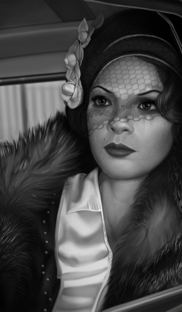 Девушка в ретро шляпе