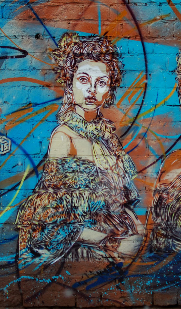 Граффити, две женщины