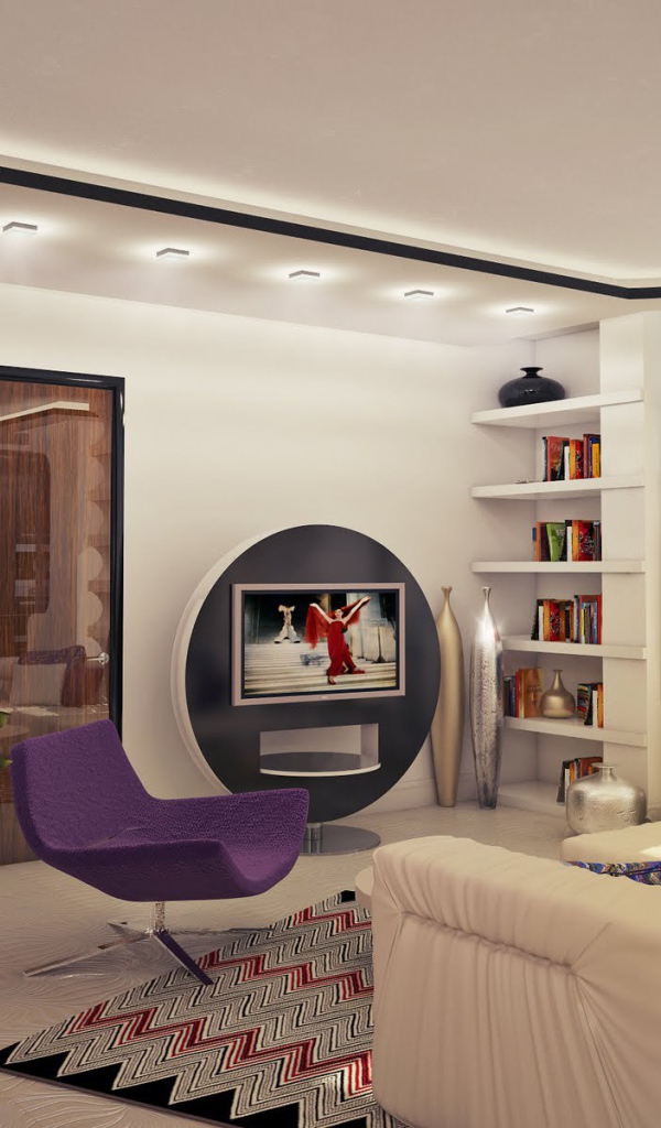 Зеленый букет в гостиной