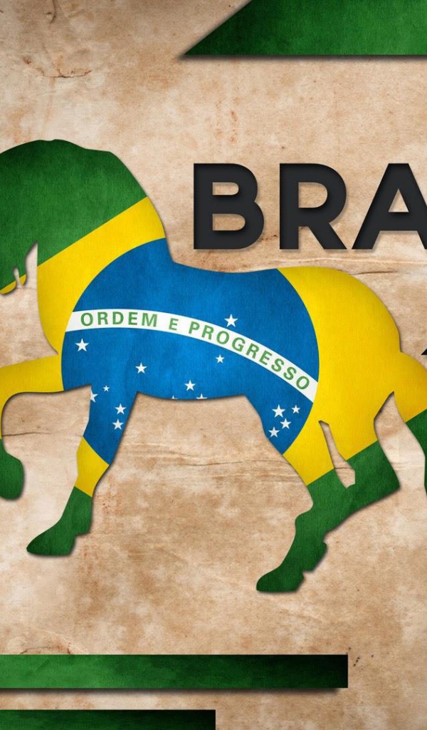 Horse with a ball on the World Cup in Brazil 2014