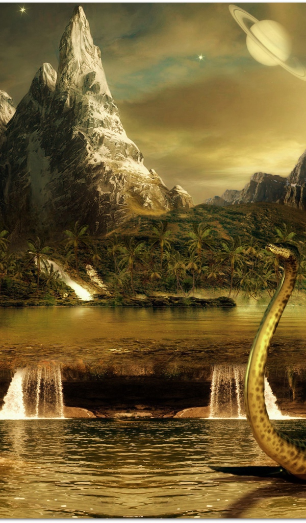 Пейзаж с динозаврами