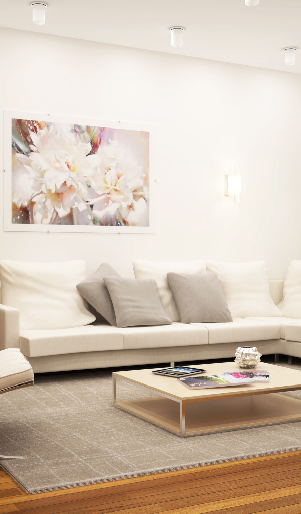 Большая софа в гостиной