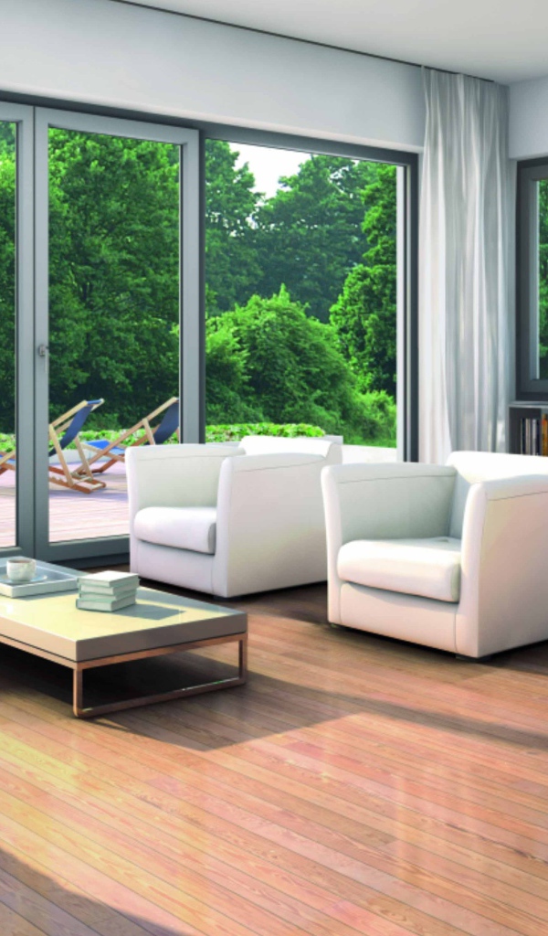 Гостиная в доме на природе