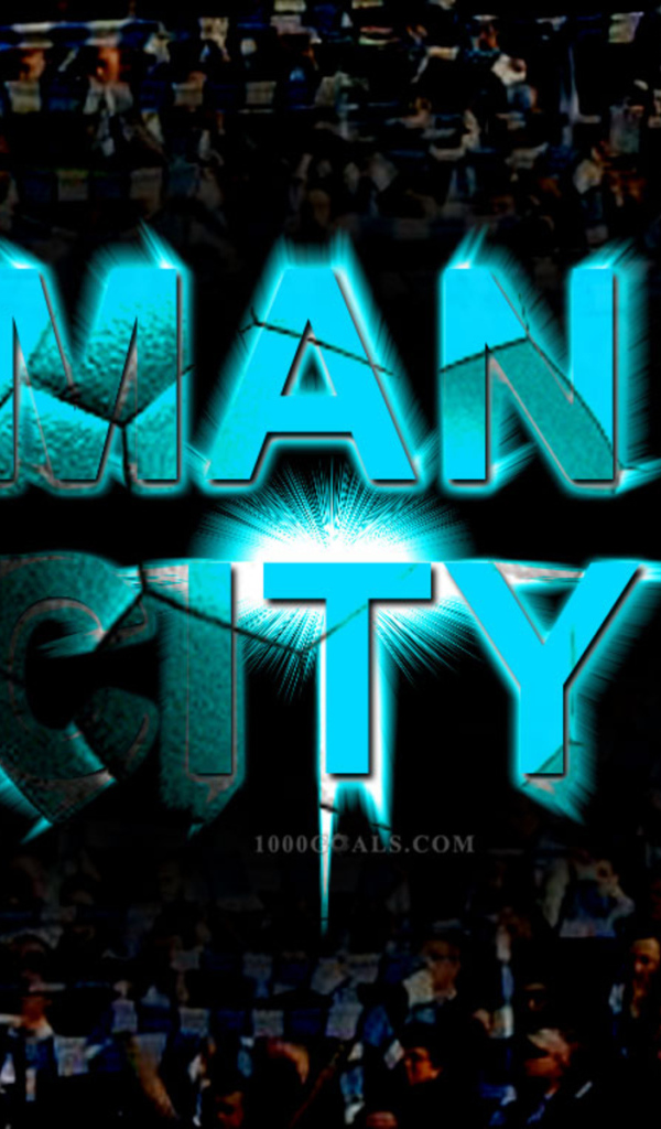 Манчестер Сити на черном фоне