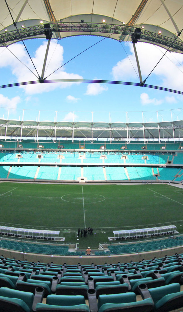 Morning at the stadium at the World Cup in Brazil 2014