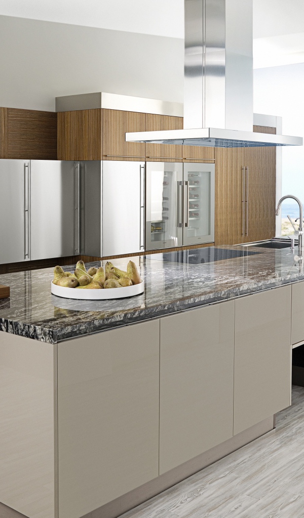 Много пространства в кухне