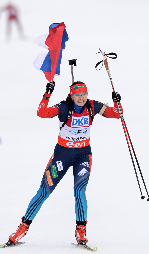 Ольга Вилухина из России серебряной медали на олимпиаде в Сочи 2014 год