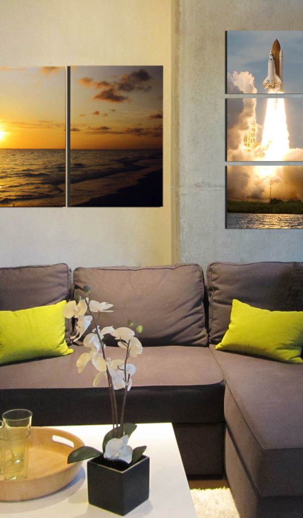 Картины на стене в гостиной