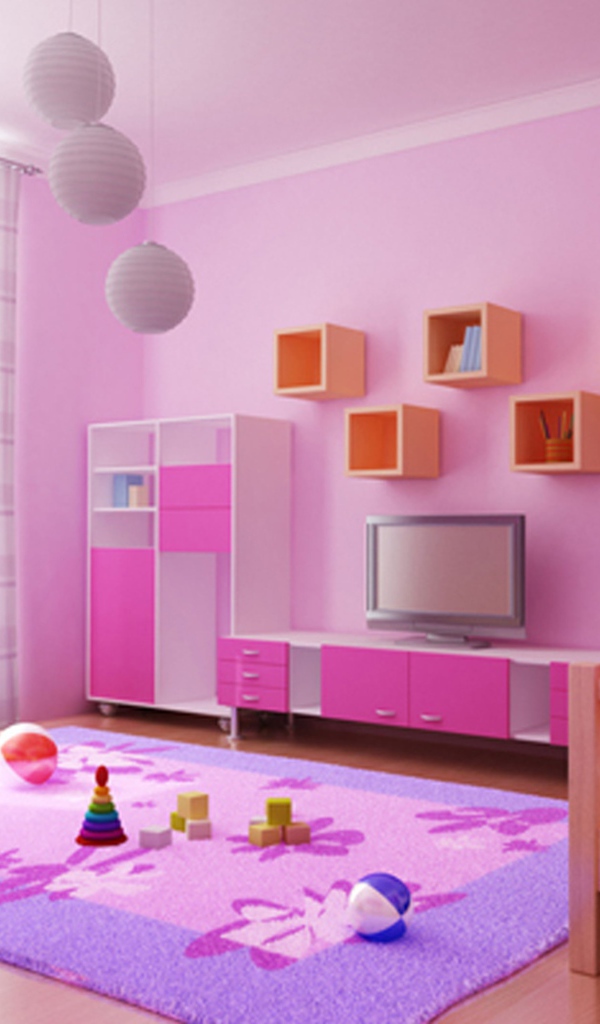 Розовая детская для девочки