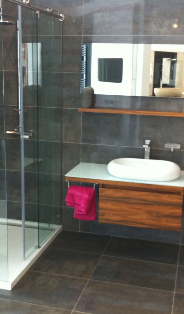 Душевая кабина и раковина