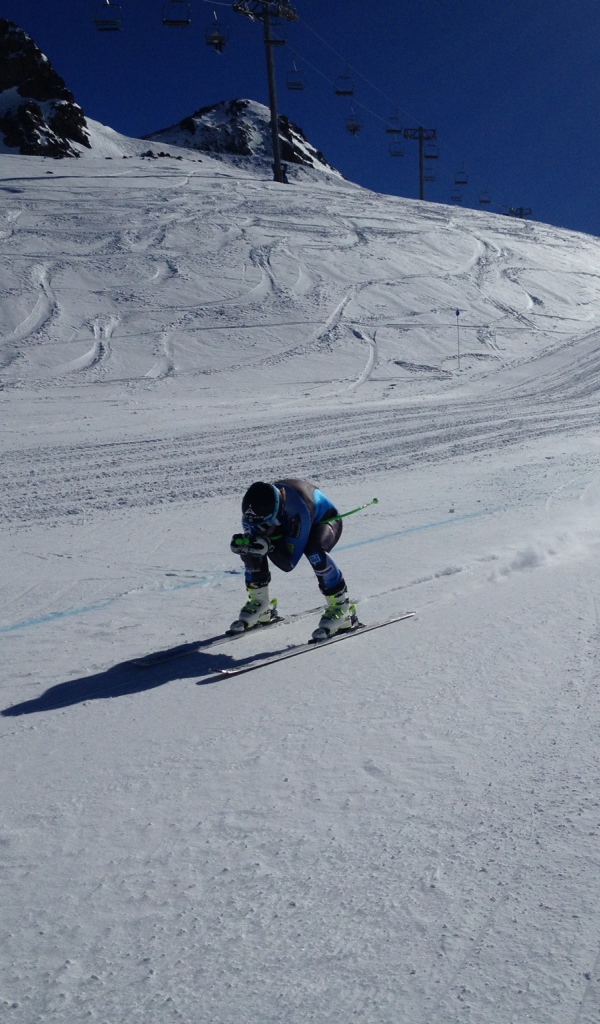 Обладатель серебряной медали американский лыжник Эндрю Вайбрехт на олимпиаде в Сочи