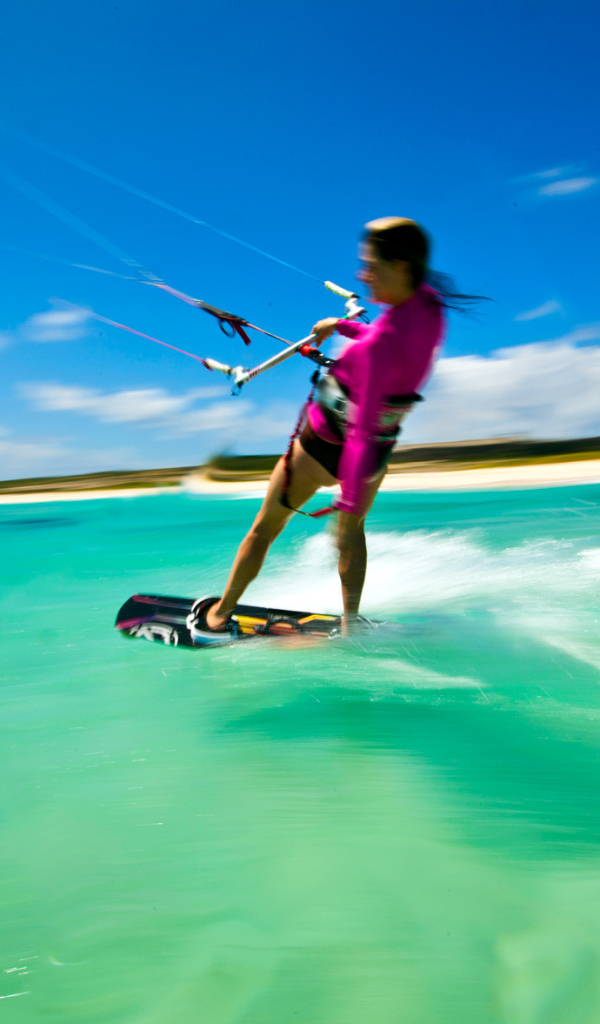 Девушка серфинг