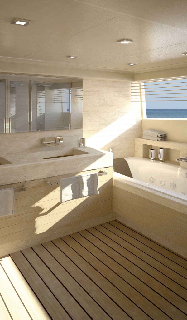 Солнце светит в окно ванной