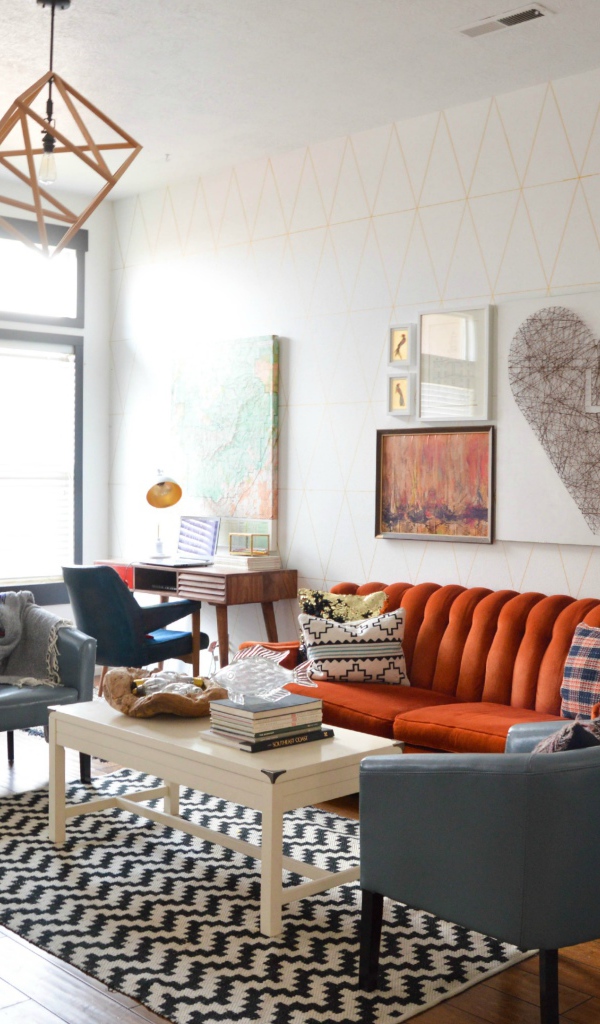 Винтажное оформление гостиной