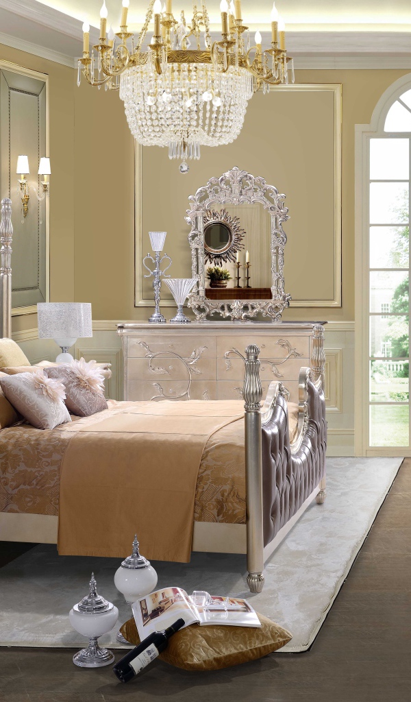 Окно до пола в спальне