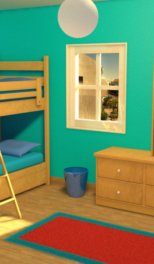 Деревянная мебель в детской комнате