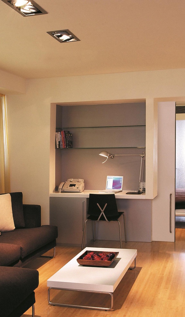 Рабочая зона в гостиной