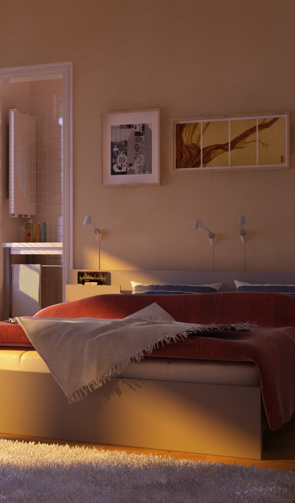 Спалня в стиле крем